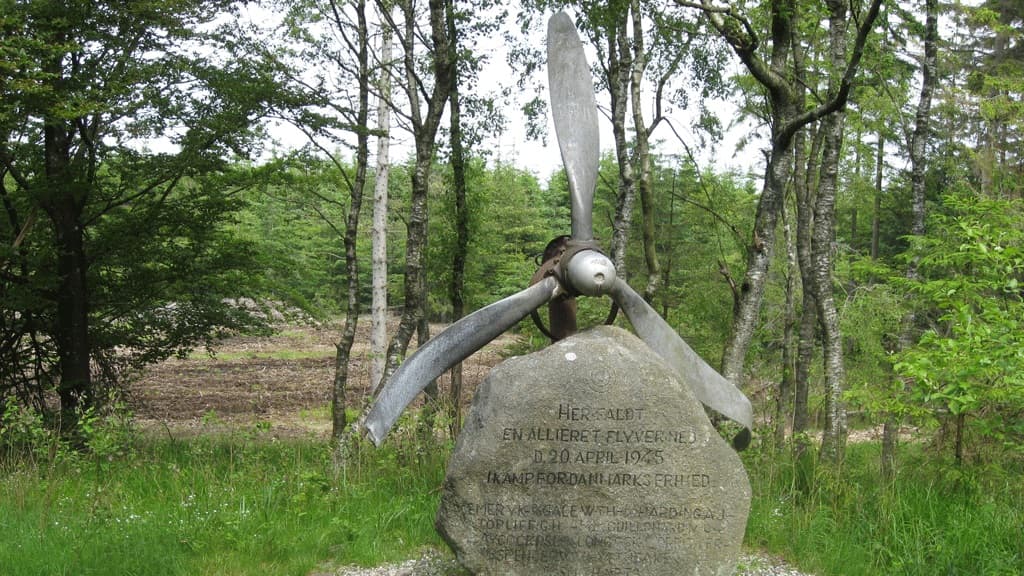 Flyverstenen (Der Gedenkstein der Flieger) in Torstedlund Skov