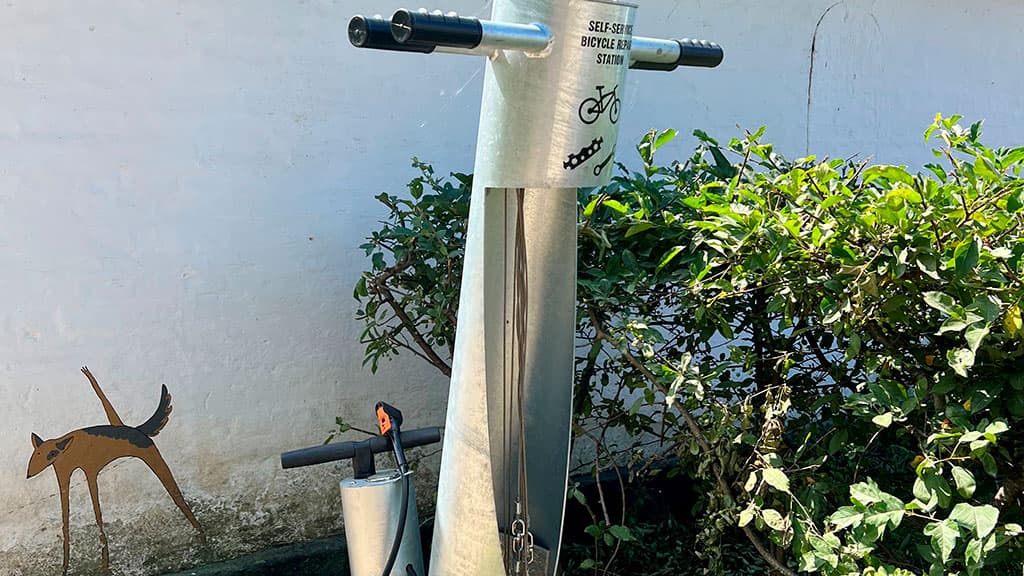 Fahrradstation in der Pilgerherberge Hjarbæk